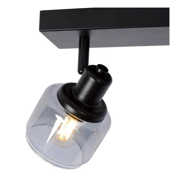 Lucide BJORN - Ceiling spotlight - 2xE14 - Black - detail 2